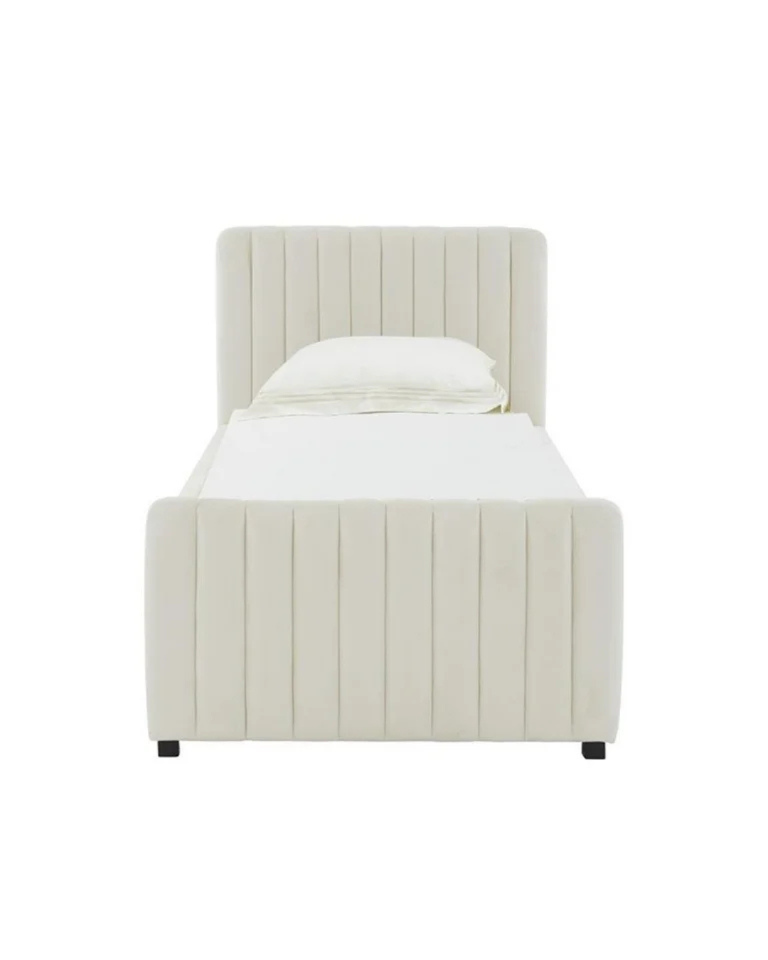 Stria Bed — Children’s All-Over Channel Stitch Velvet Single Bed