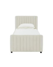 Stria Bed — Children’s All-Over Channel Stitch Velvet Single Bed