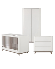 Neve Nursery Set — 3-Piece Modern Cot, Dresser & Wardrobe