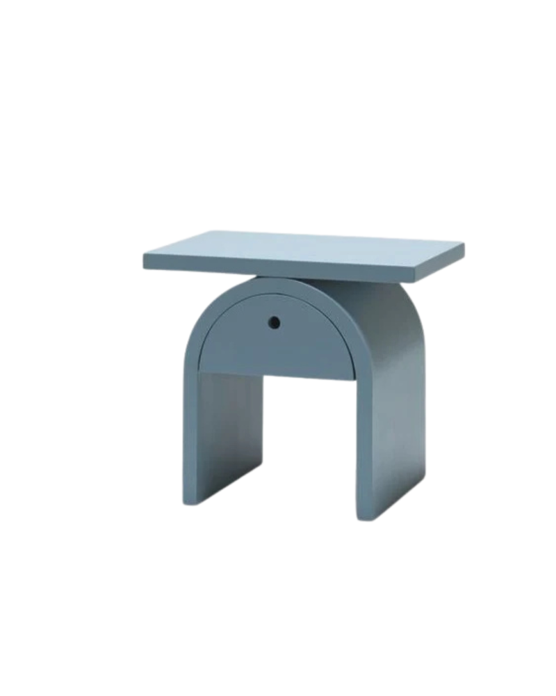 Portal Side Table — Children’s Arch Lacquer Nightstand with Drawer