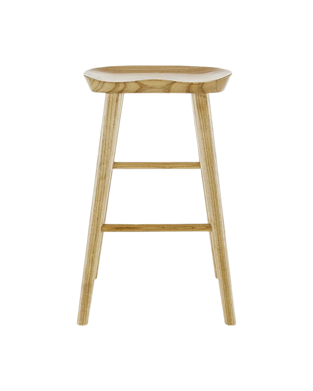 Legno Bar Stool solid ash carved saddle seat counter stool – UAE