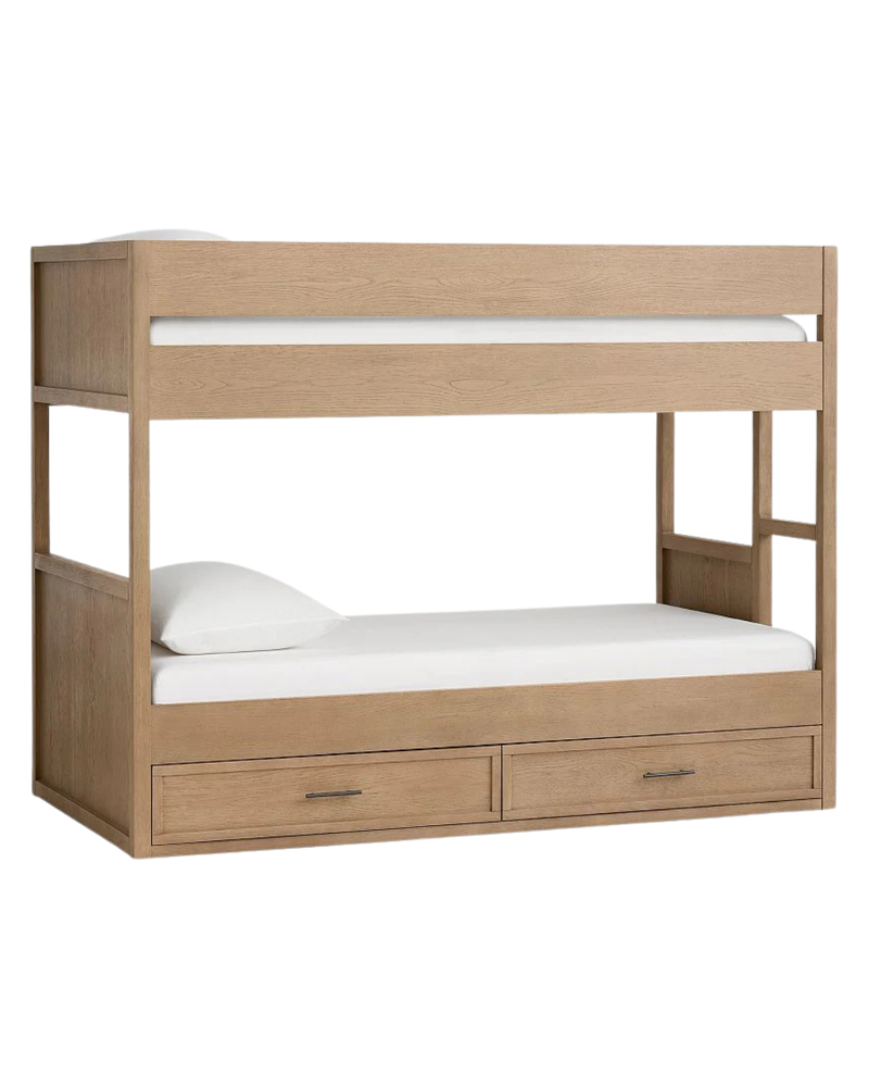 Modo Bunk Bed modern solid oak bunk bed under-bed storage – UAE