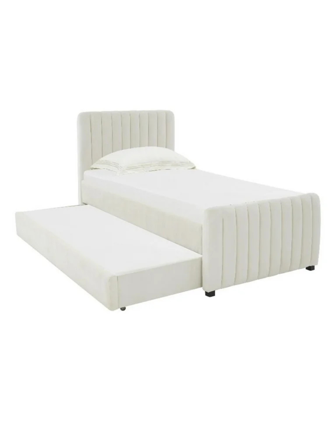 Stria Bed — Children’s All-Over Channel Stitch Velvet Single Bed