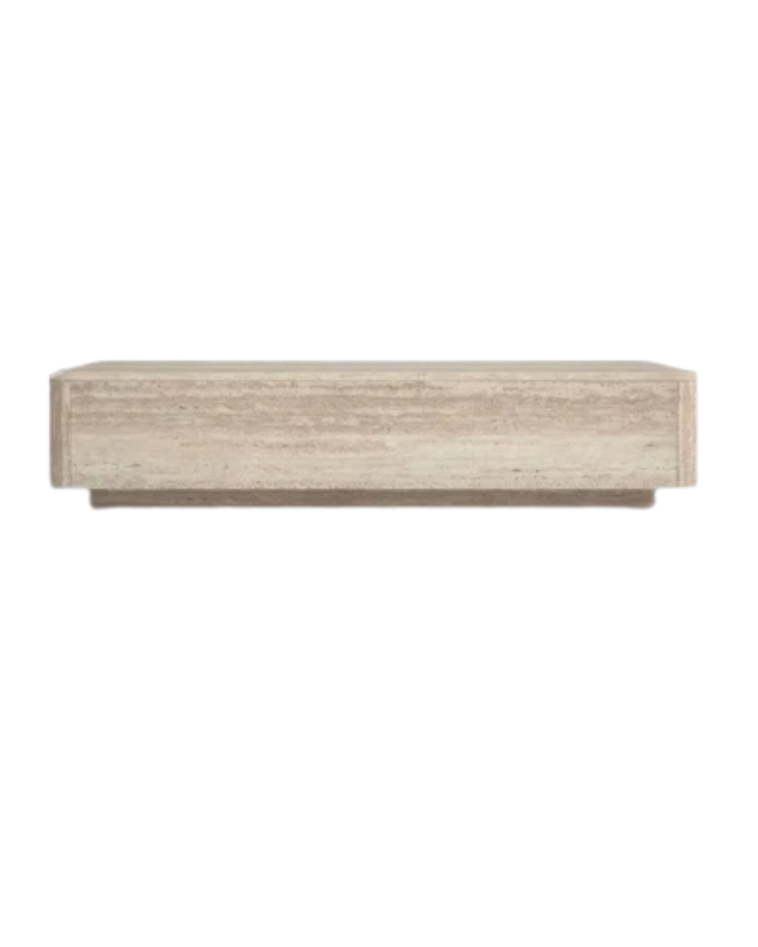 Modern Rectangular Block Coffee Table – Minimalist Wood Finish