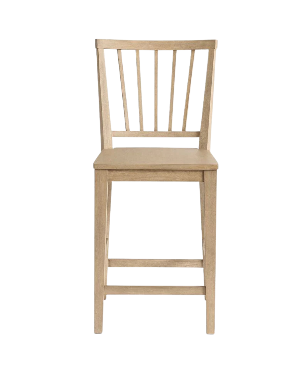 The Fuso Bar Stool — Solid Oak Spindle Back Counter Stool