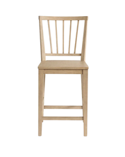 The Fuso Bar Stool — Solid Oak Spindle Back Counter Stool