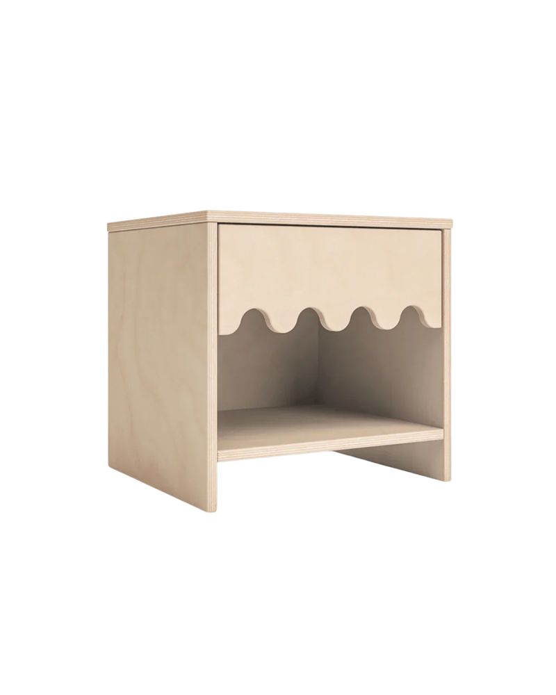 Ripple Nightstand — Children’s Scallop Drawer Bedside Table