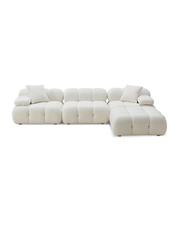 Modern Cream Modular Sectional – Deep Tufting & Cloud-Like Comfort