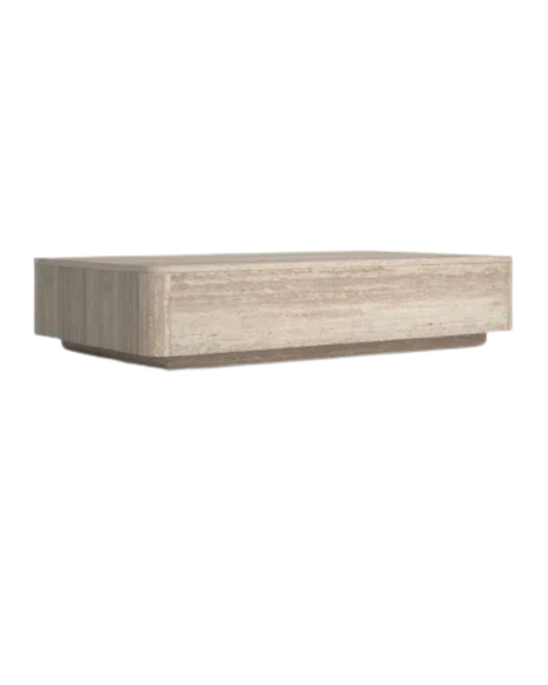Modern Rectangular Block Coffee Table – Minimalist Wood Finish