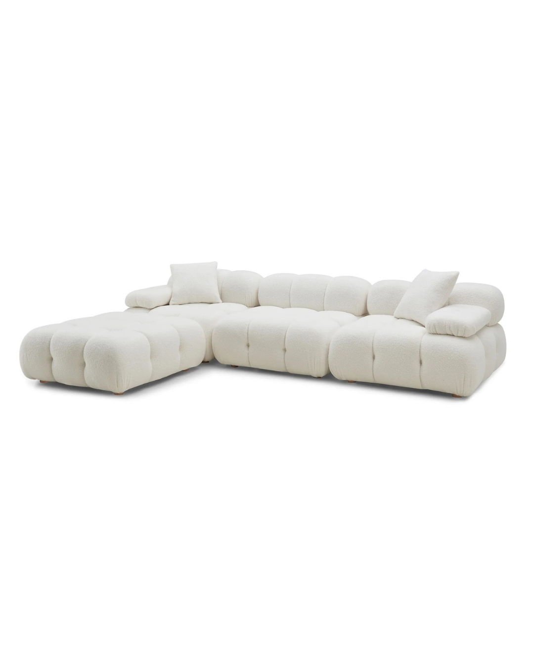 Modern Cream Modular Sectional – Deep Tufting & Cloud-Like Comfort