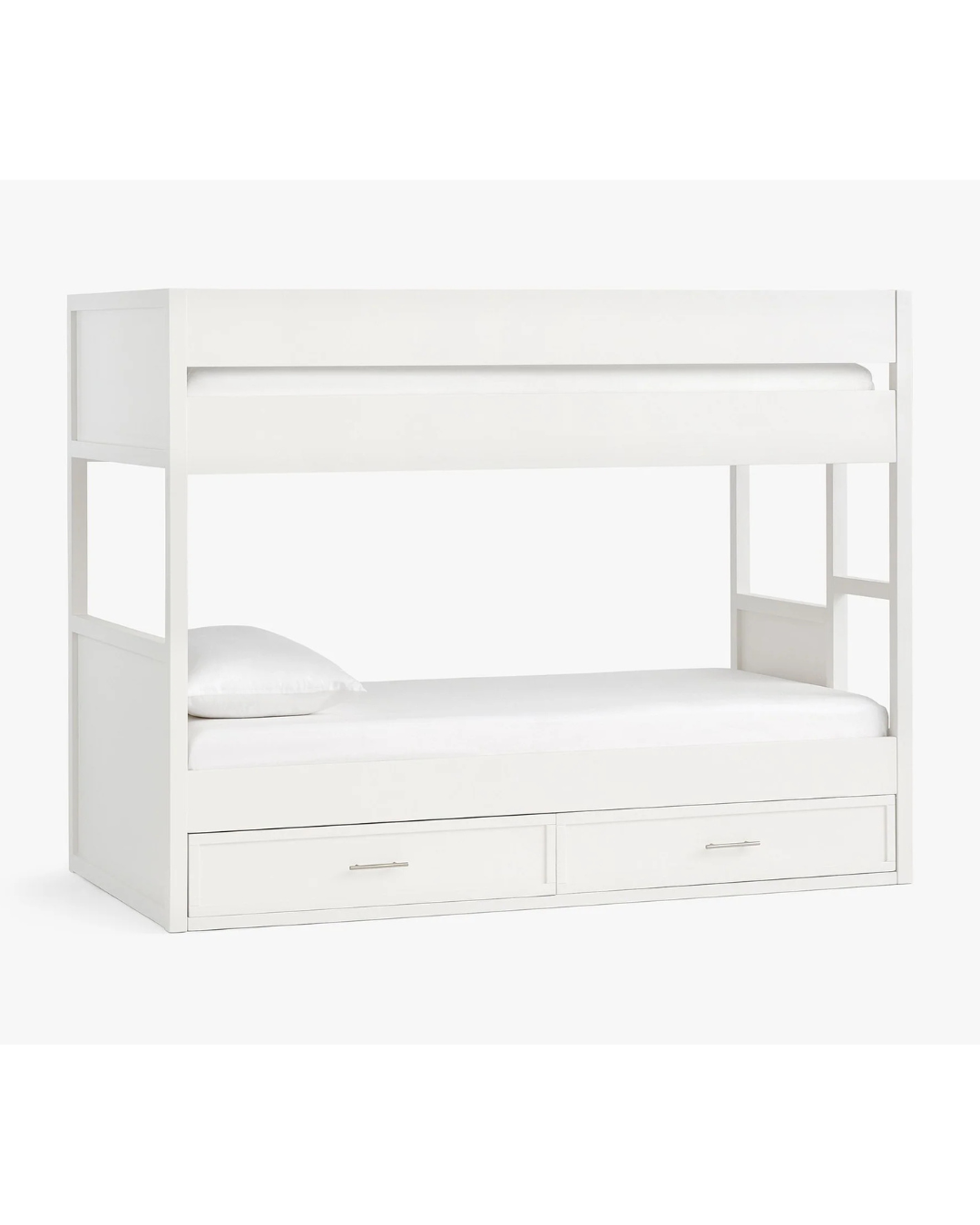 Bianco Bunk Bed modern white bunk bed under-bed storage – UAE