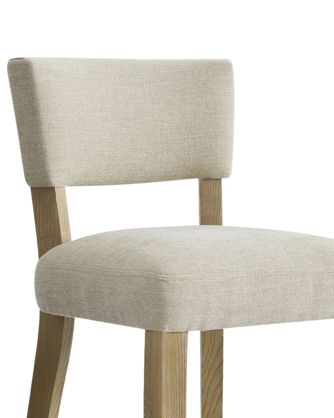 Lino Bar Stool — Upholstered Linen & Oak Counter Stool