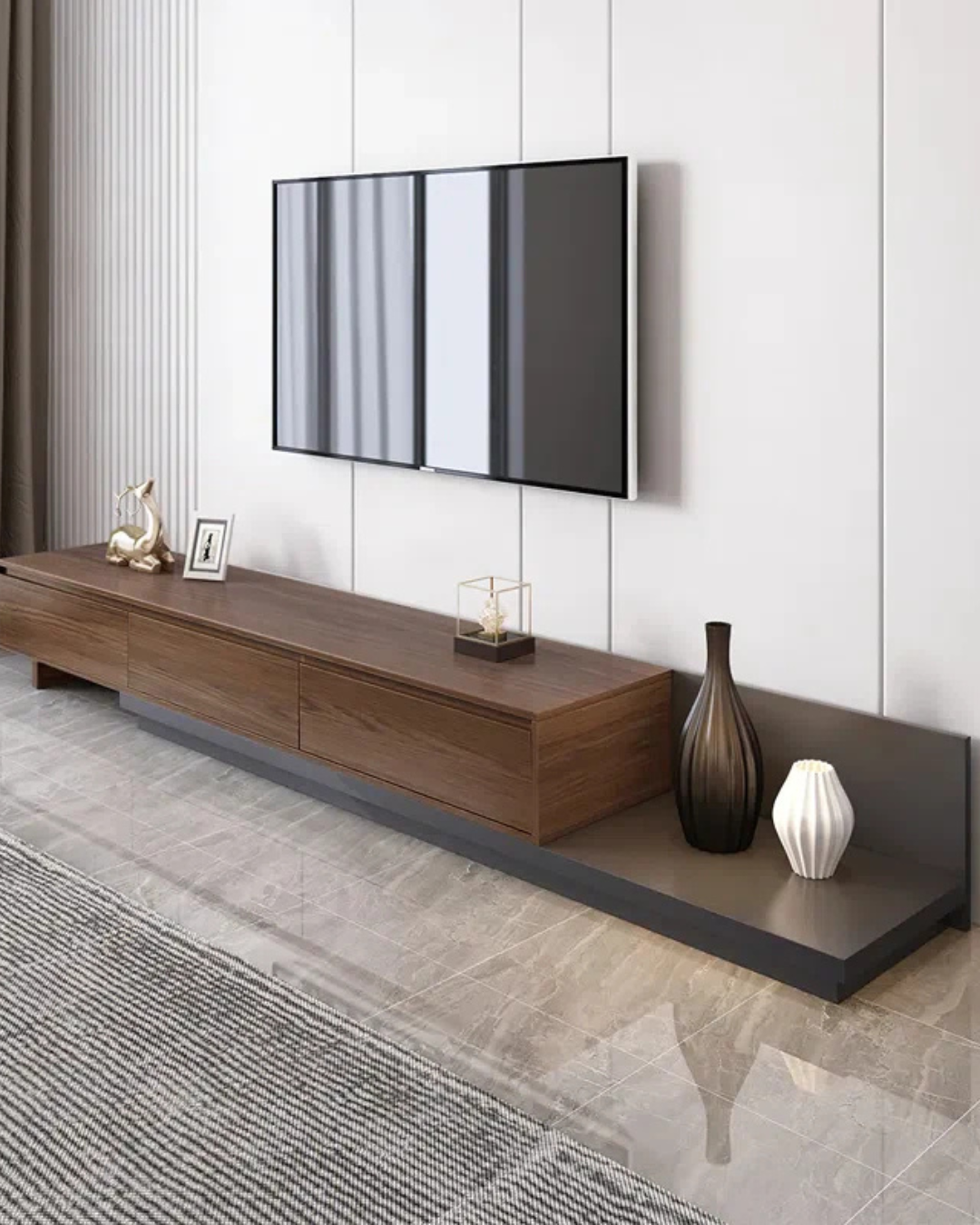 Floating TV Unit angle – custom floating TV unit Ajman UAE