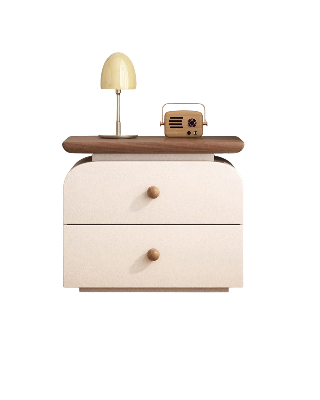 Mochi Nightstand children's arch-top bedside table walnut shelf – UAE