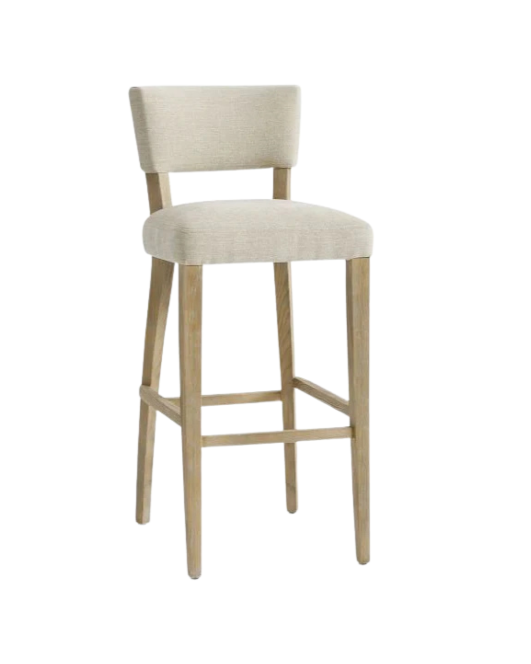 Lino Bar Stool — Upholstered Linen & Oak Counter Stool