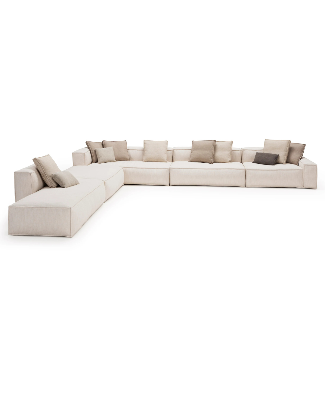 The Plano Sectional — Ultra-Low Armless Modular L-Shape Sofa