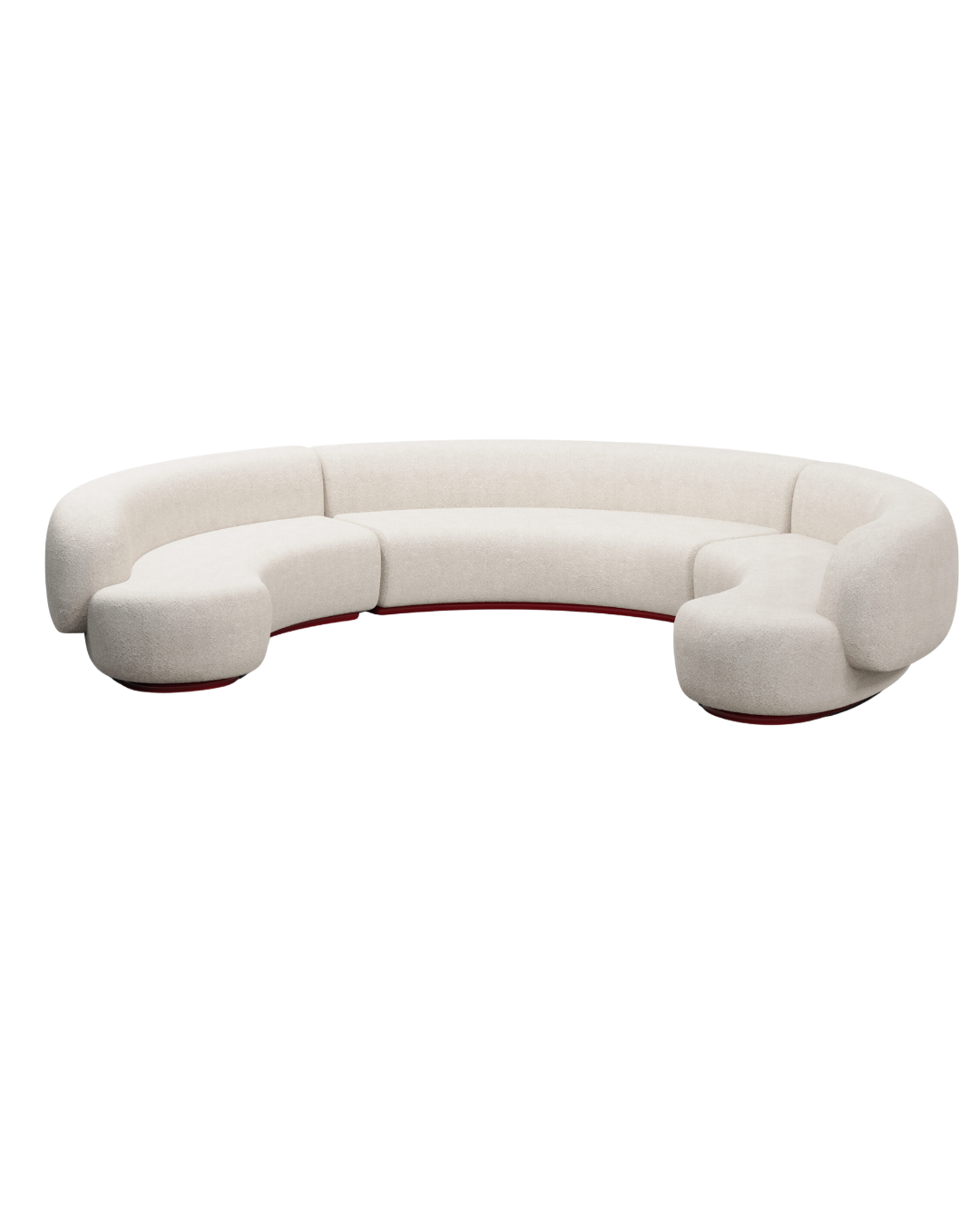The Crescent Sofa — Curved Modular Sectional with Plinth Base