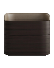 The Velo Nightstand — Luxury Bedside Table with Leather Trim | Furmories Furniture
