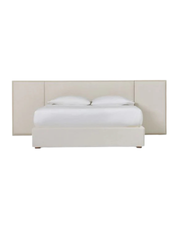 Linea Modern Minimalist Upholstered Bed with Wide Panel Headboard