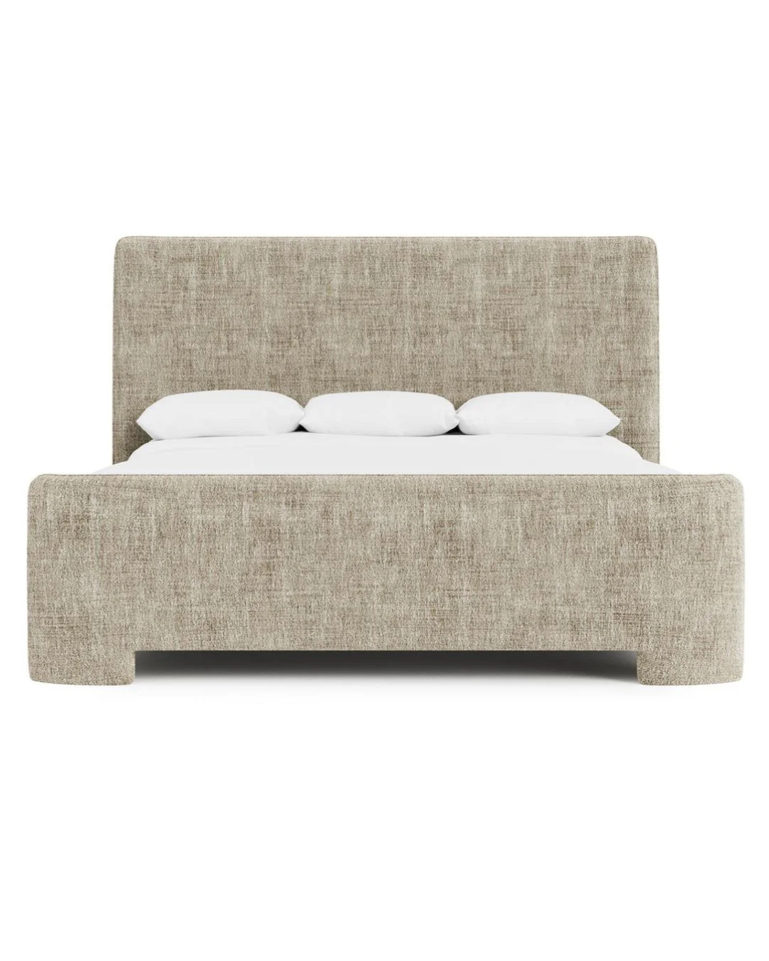 Modern Fully Upholstered Bed with Soft Fabric Finish – Minimalist Luxury Design