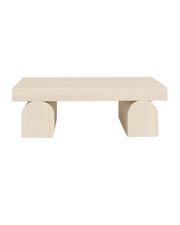 Modern Rectangular Coffee Table – Sculptural Arched Legs