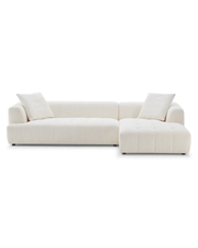 Modern Cream Sectional Sofa – Tufted Design & Plush Comfort
