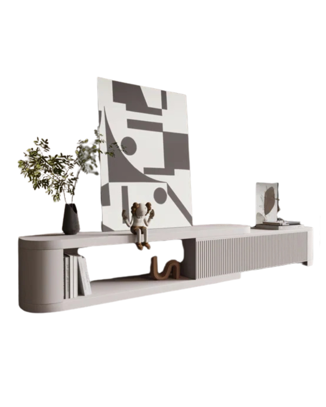 Low TV Console front view – living room furniture Dubai Furmories