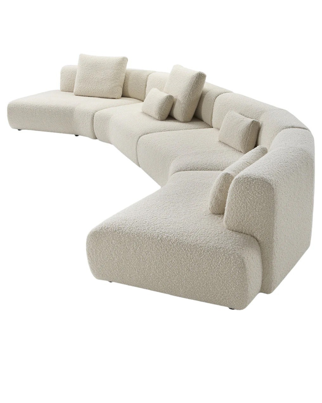 The Sera Sectional — Grand Modular Curved Bouclé Sofa