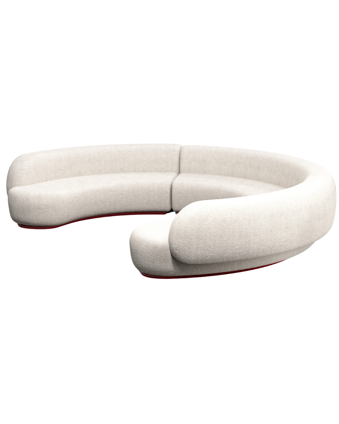 The Crescent Sofa — Curved Modular Sectional with Plinth Base