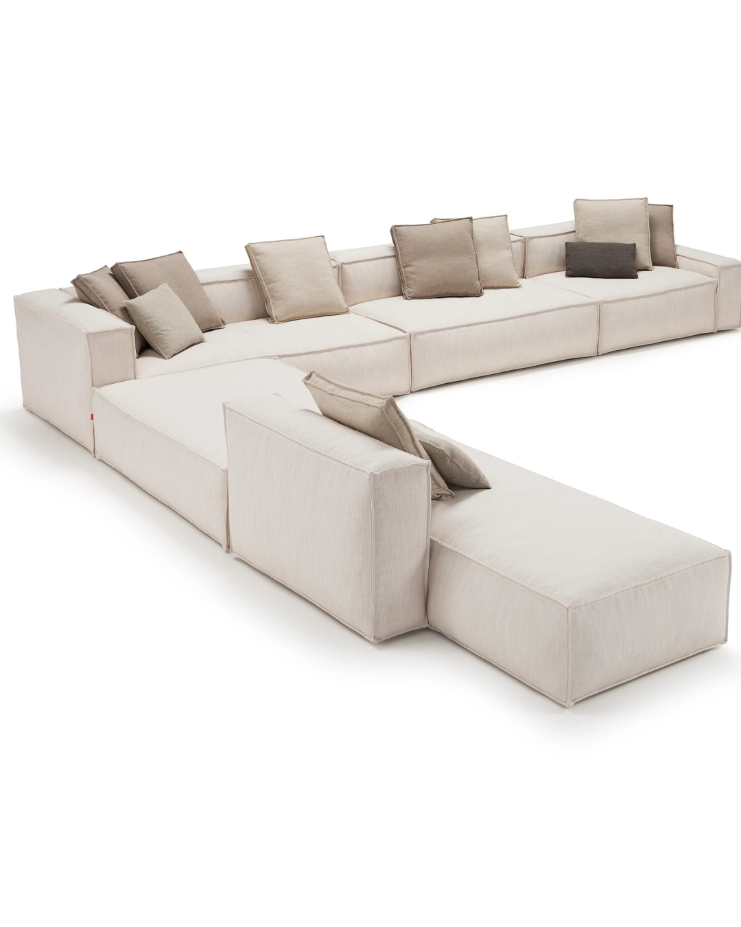 The Plano Sectional — Ultra-Low Armless Modular L-Shape Sofa