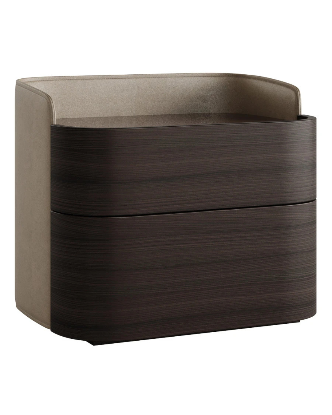 The Velo Nightstand — Luxury Bedside Table with Leather Trim | Furmories Furniture