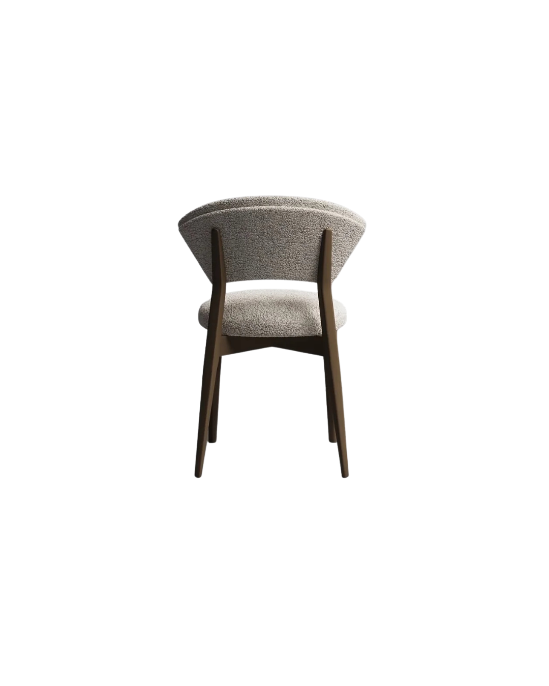 Ala Dining Chair — Winged Open-Back Bouclé Dining Chair