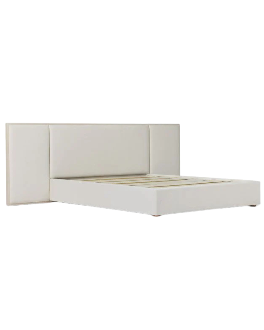 Linea Modern Minimalist Upholstered Bed with Wide Panel Headboard