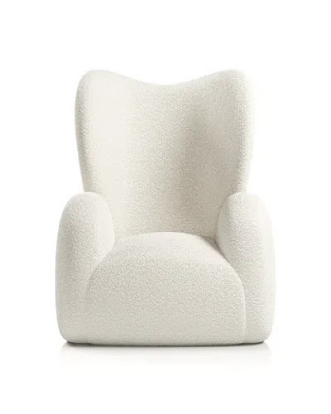 Contemporary Wingback Accent Chair bouclé upholstery – UAE