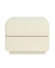 Luna Modern Glossy Nightstand with Rounded Corners