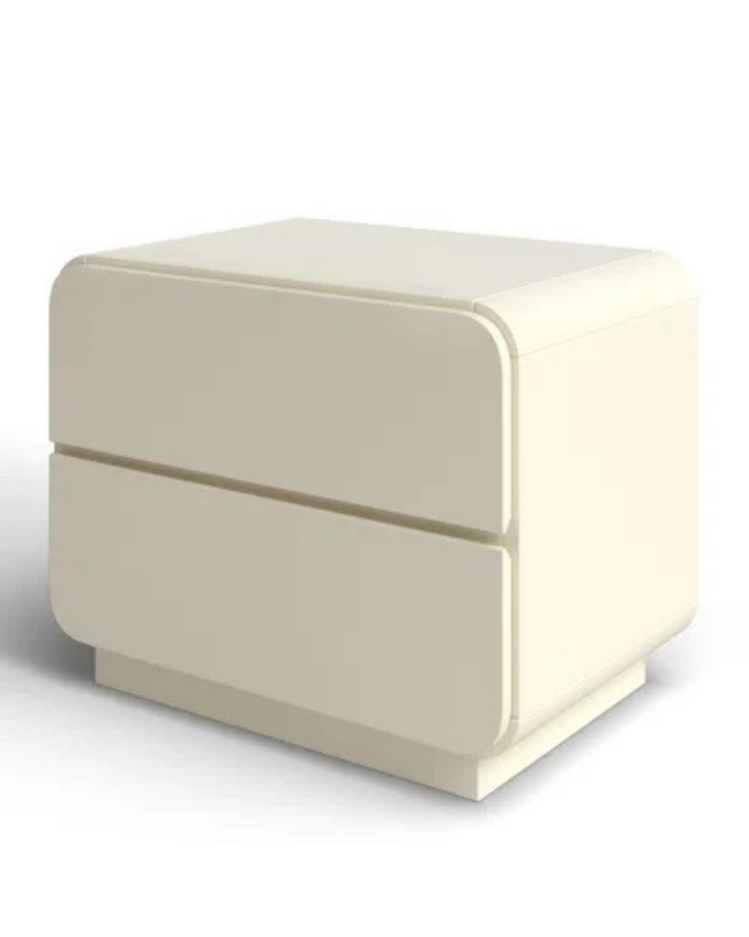 Luna Modern Glossy Nightstand with Rounded Corners