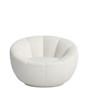 Modern Swivel Barrel Chair with Sculptural Silhouette
