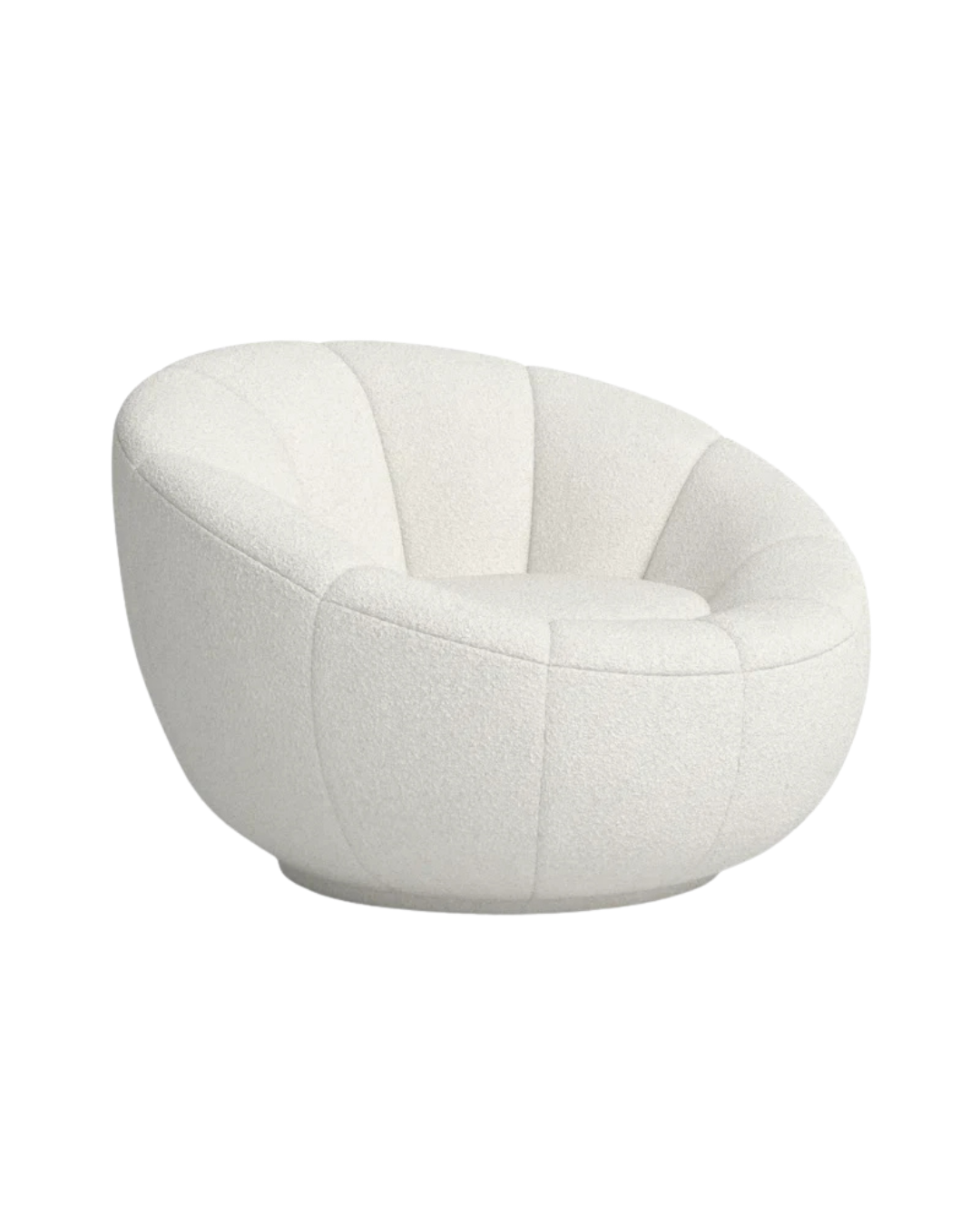 Modern Swivel Barrel Chair with Sculptural Silhouette