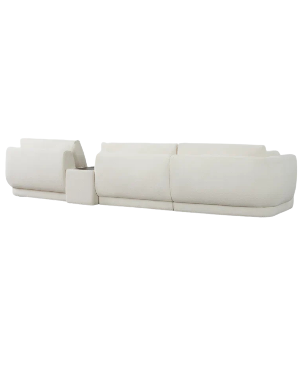Modern Cream Modular Sofa – Plush Cushions & Flexible Design