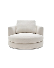 Modern Swivel Accent Chair – Round Design & Plush Cushion
