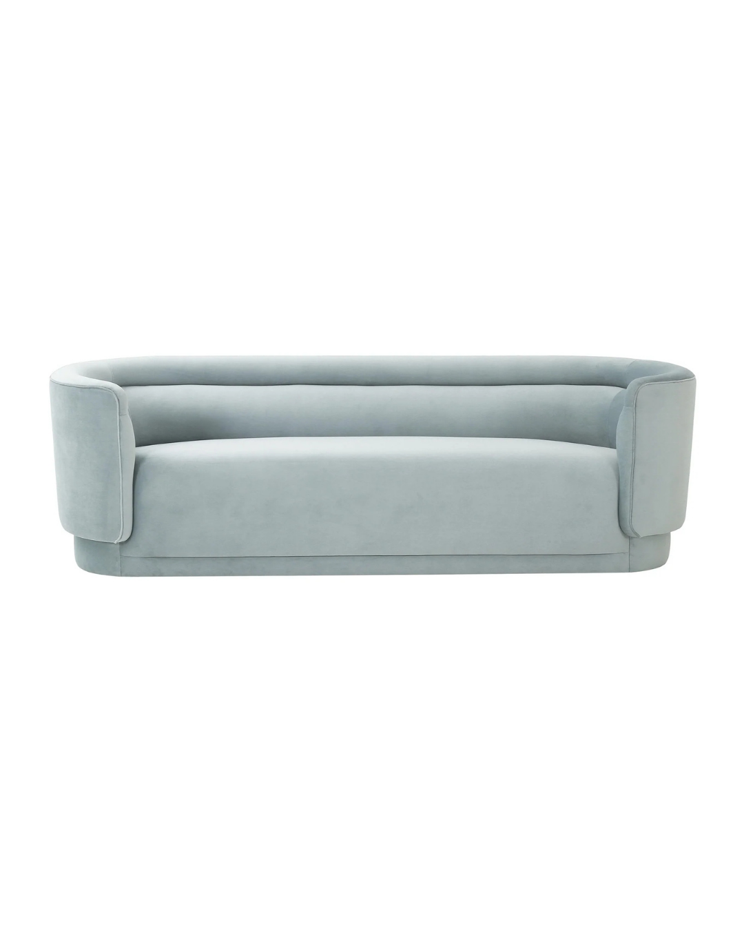 Modern Light Blue Velvet Sofa – Sleek Lines & Plush Comfort