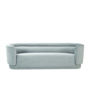 Modern Light Blue Velvet Sofa – Sleek Lines & Plush Comfort