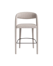 Onda Bar Stool — Fully Upholstered Counter Stool with Bronze