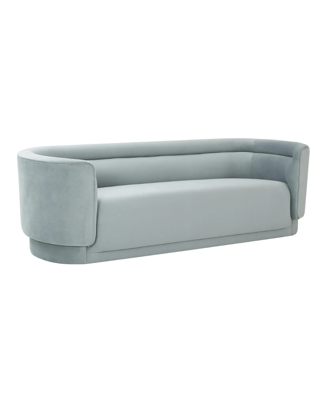 Modern Light Blue Velvet Sofa – Sleek Lines & Plush Comfort