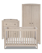 Bosco Nursery Set — 3-Piece Cot, Changing Dresser & Wardrobe