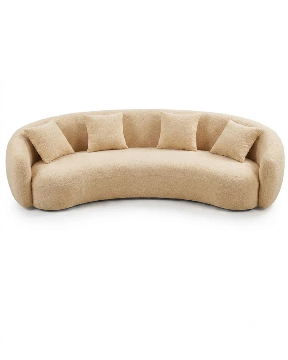 Cream Channel Tufted Sofa brown variant – custom upholstered sofa UAE
