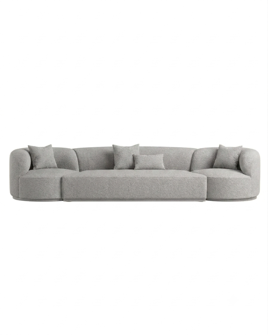 Cream Sofa with accent pillows – custom upholstered sofa UAE