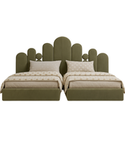The Cactus Twin Bed Set — Children’s Sculptural Headboard Twin Beds