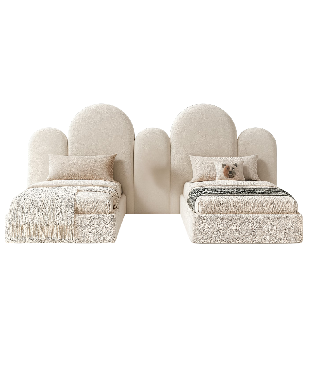 Nimbus Twin Bed — Children’s Cloud Headboard Bed Set