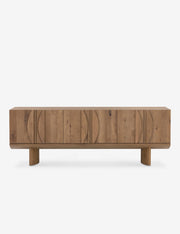 Medaglione Sideboard — Solid Oak Credenza with Oval Relief Doors